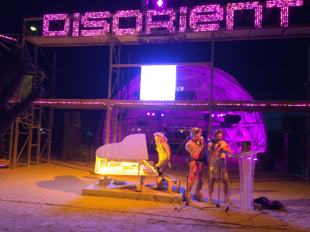 DISORIENT at Burning Man 2015 Art Direction : Rebecca Nuvoletta LED Art : Leo Villareal and HRC. 