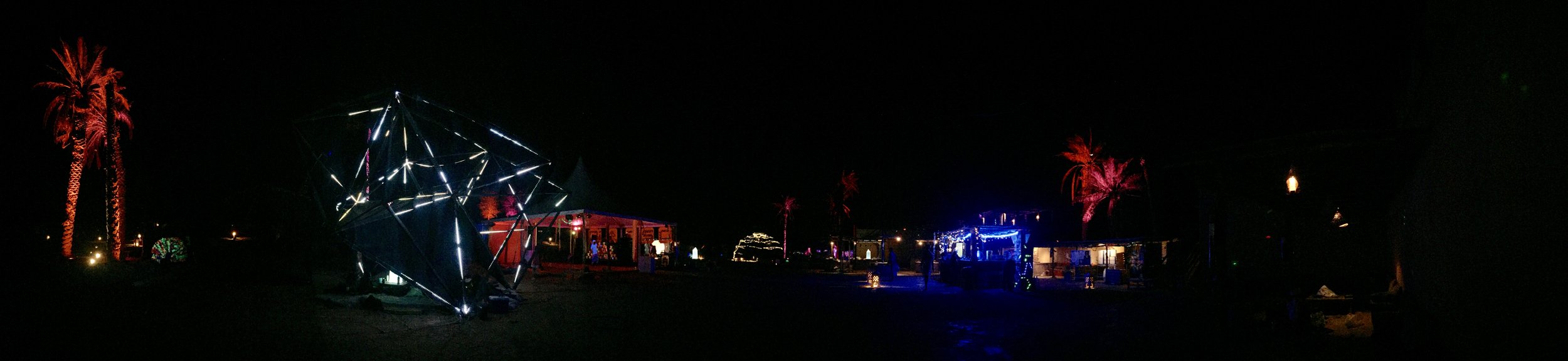 Bedouin Tech Burning Man community arts and music festival. Dubai, UAE. Feb, 2017.