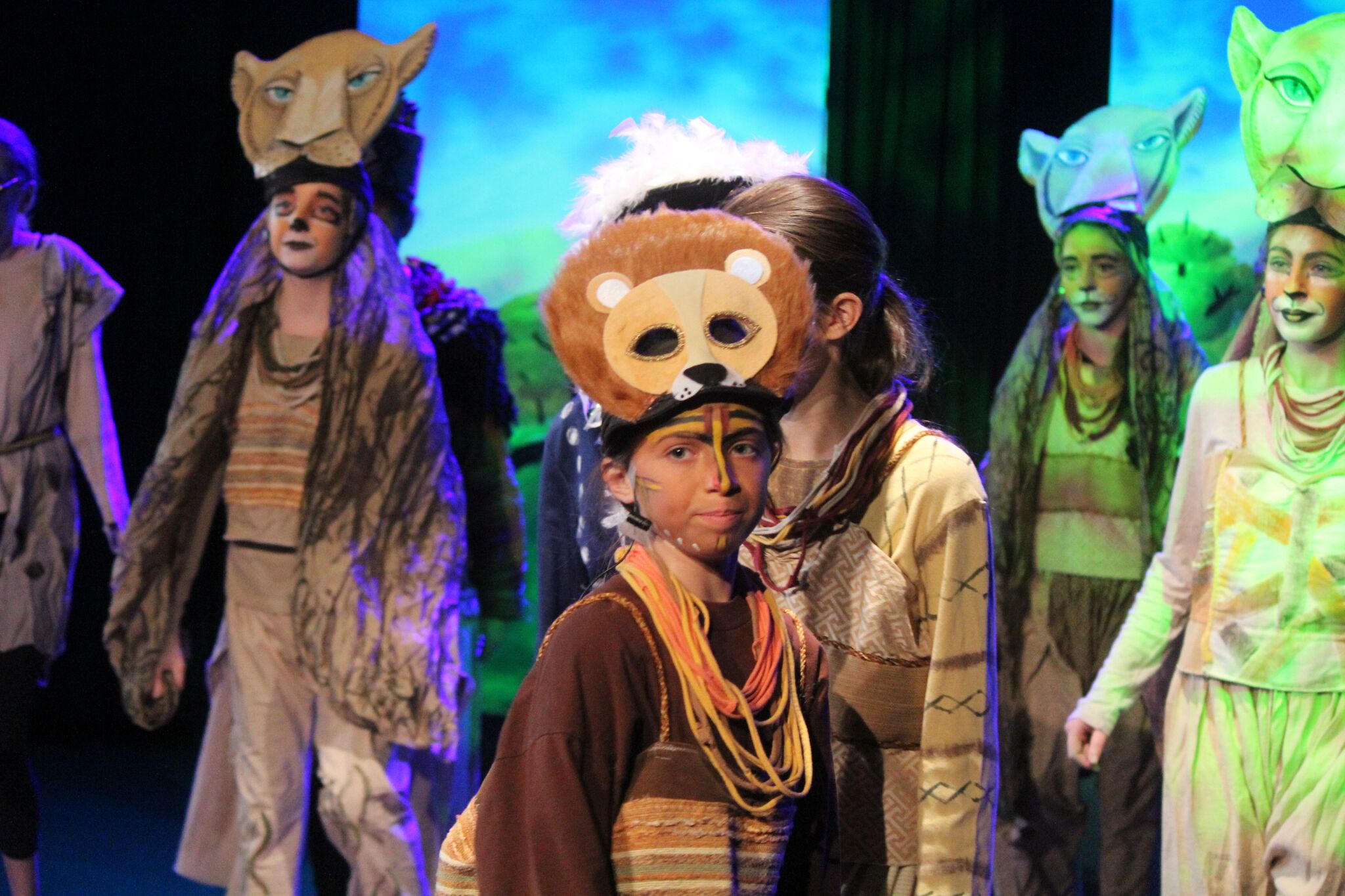 The Lion King Directed by : Marci Shein In Collaboration With : Little Fig Stage Solomon Schechter Academy of Westchester We work in collaboration with Little Fig Stage, a theatrical education entity that beings drama programs to schools that do not have in house art infrastructure but have students interested in performing and learning about production. On these projects we supply the design, gear, labour, logistics as well as educational and training services. 