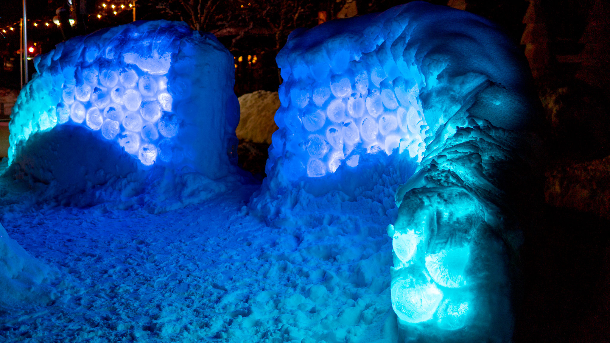  Artist : Bland Hoke  Ice, Snow, Slush, Fire, LED Light 