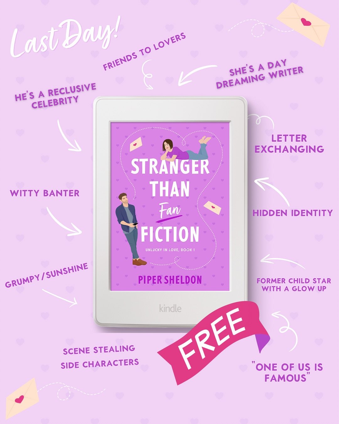 ⏰LAST DAY!!⏰
Have you snagged your copy yet?

📖A reclusive celebrity accidentally starts an online friendship with a writer across the sea. Before he finally gets to meet her, he&rsquo;ll have to tell her the truth about who he really is. 

STRANGER