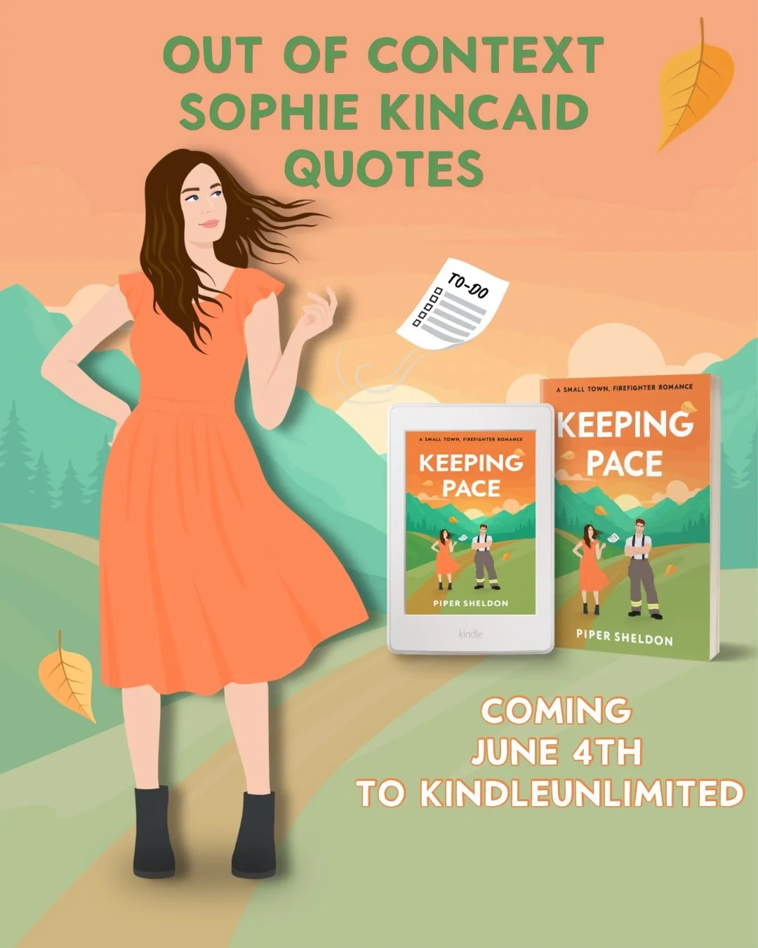 Introvert girlies unite 💚🧡✅📋 
📖KEEPING PACE by Piper Sheldon

A sizzling slow burn romance with Cozy Creek&rsquo;s resident hottie firefighter, Pace Leigh and the quiet shop girl he can&rsquo;t stop thinking about.

For fans of:
🧡Golden retrieve