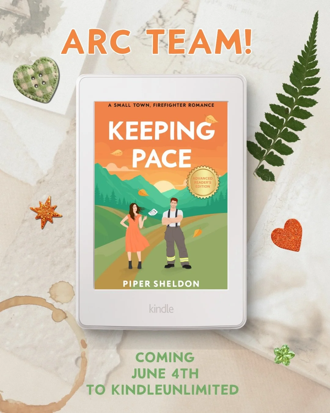 Want to read KEEPING PACE before anybody else? 
This smalltown firefighter romance is coming June 4 but you can read it early. 
Find the link in my bio and apply to be on my advanced reviewer team!
May the odds be ever in your favor!! #comingsoon #sm
