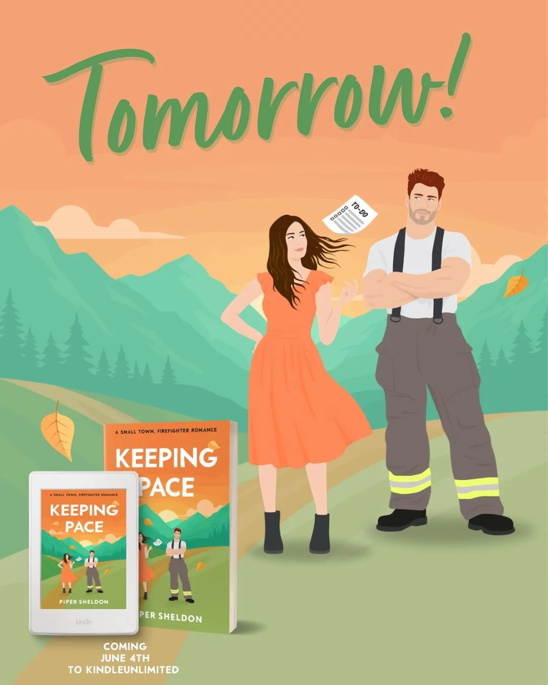 HOT FIREFIGHTER INCOMING🔥📚💕 

📖KEEPING PACE by @pipersheldonauthor 

For fans of:
🧡Golden retriever fire fighter hero
💚Heartfelt authentic heroine
🧡To do lists&nbsp;
💚Witty banter
🧡Small town antics
💚Steamy slow burn
🧡Open door spice&nbsp;