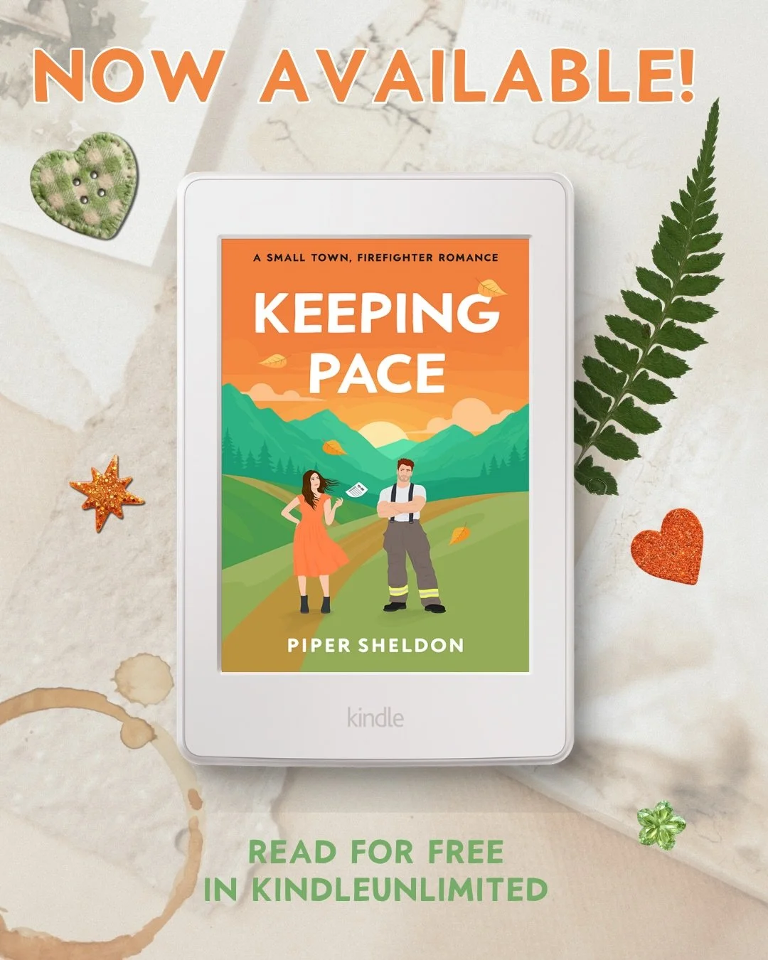 IT IS TODAY!!!!🚒🧡💚🔥🫶💕📚 
🚒📋KEEPING PACE, a small-town, firefighter romance from Piper Sheldon is now free to read in KindleUnlimited! 🚒📋

Bio has all the links!

A sizzling slow burn romance with Cozy Creek&rsquo;s resident hottie firefight