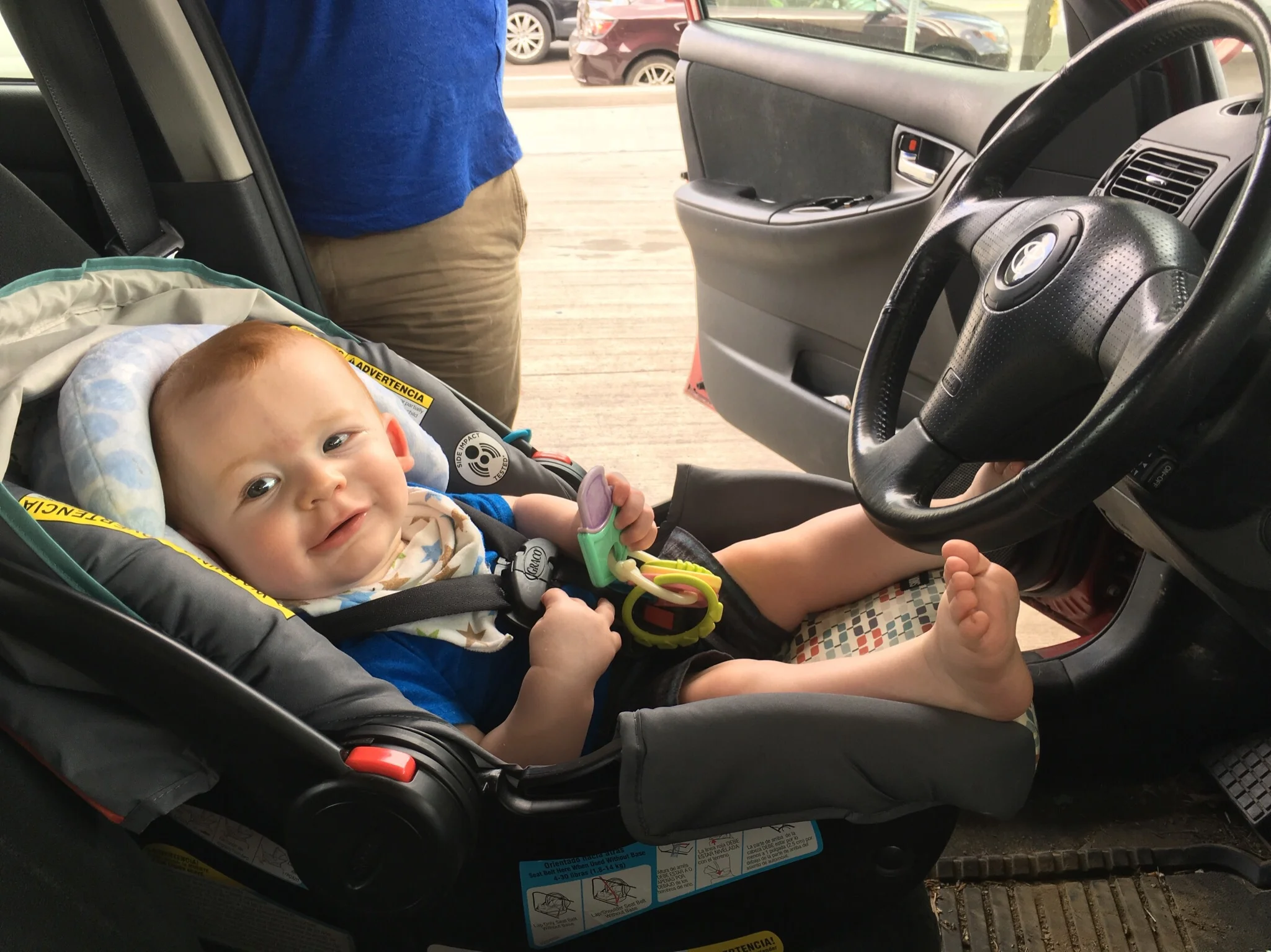 Joshua has keys and is ready to drive!