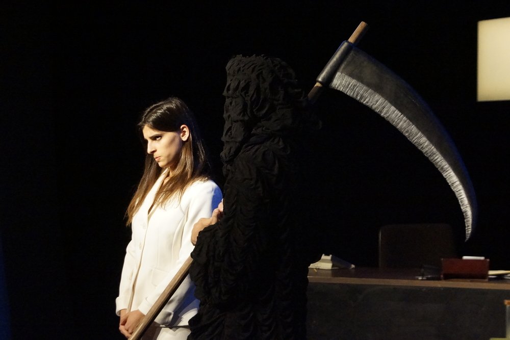 Chelsea Faber as "Gabriel" &amp; Jared as "Death"