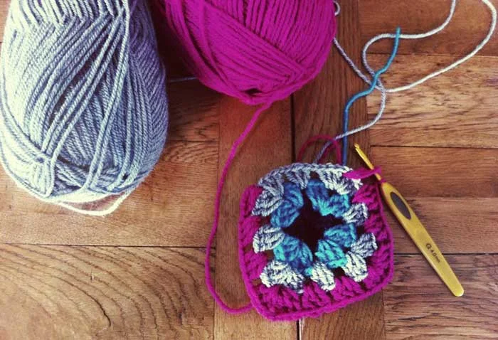Little loops I stitch together - crocheting a granny square | Cloudberry Lane