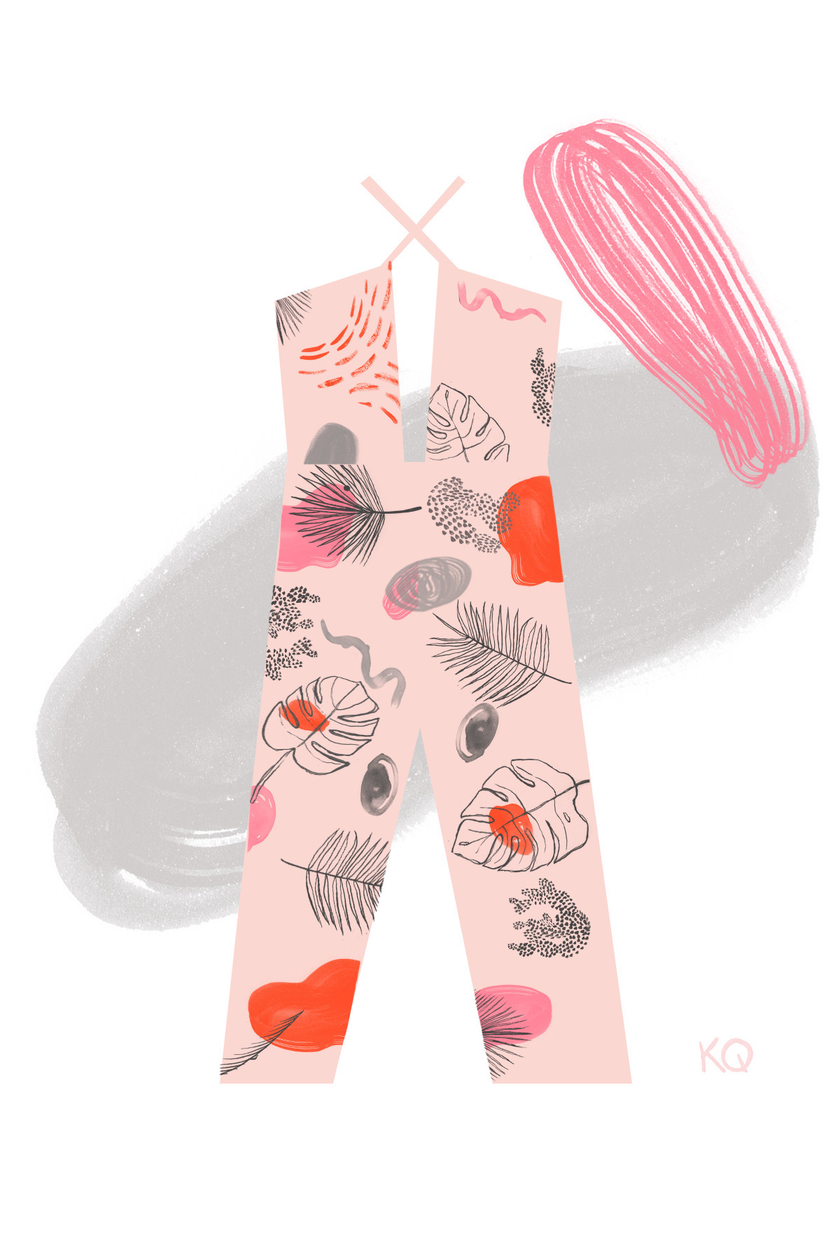 Palms in Pink Jumpsuit