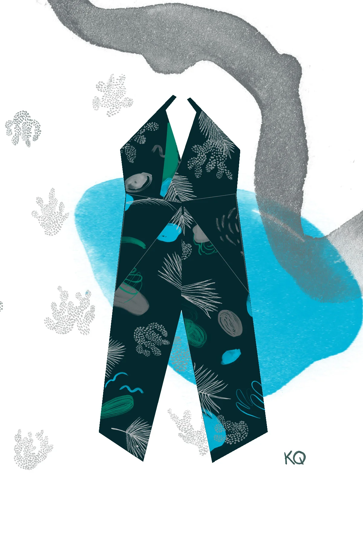 Palms in Blue Jumpsuit