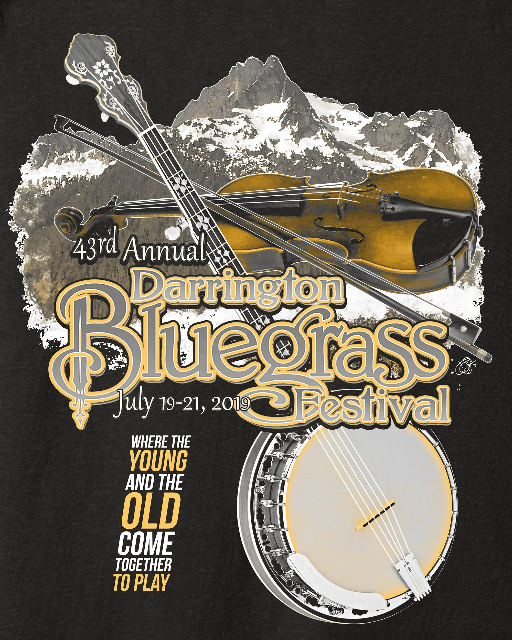 Presenting the 2019 Darrington Bluegrass Festival Tee!