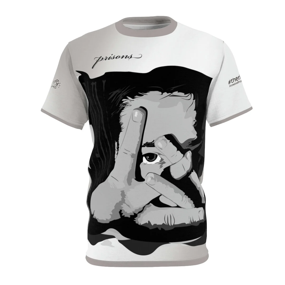 PRISONS Unisex All-Over Print Tee — Firewind Productions