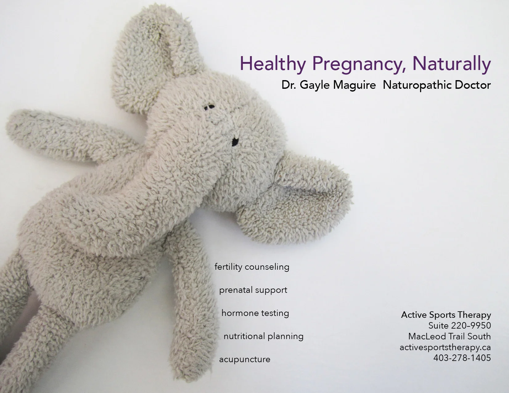 Promotional posters for a Calgary based Naturopathic Doctor.