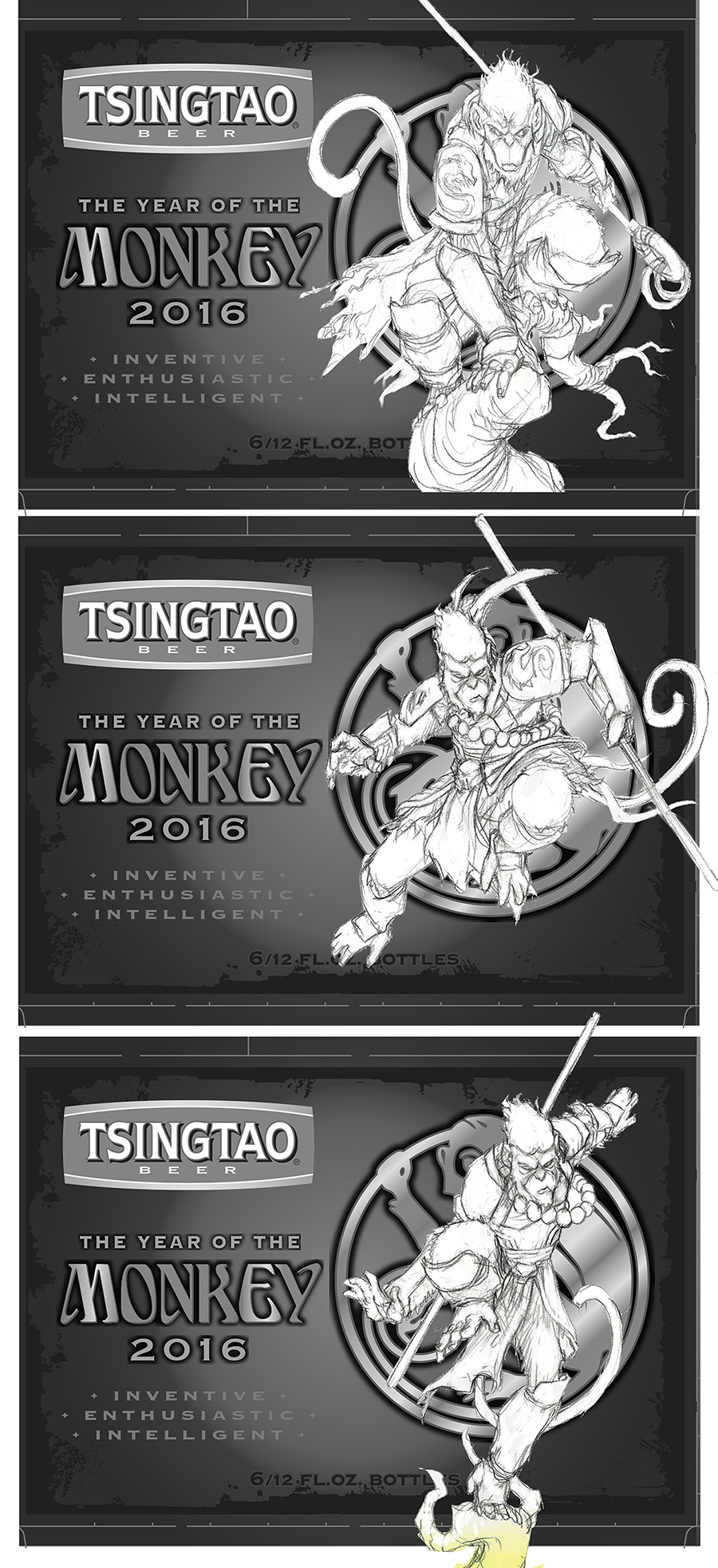 the first set of sketches subbmitted , to try and get the pose. Number 1 was chosen. 