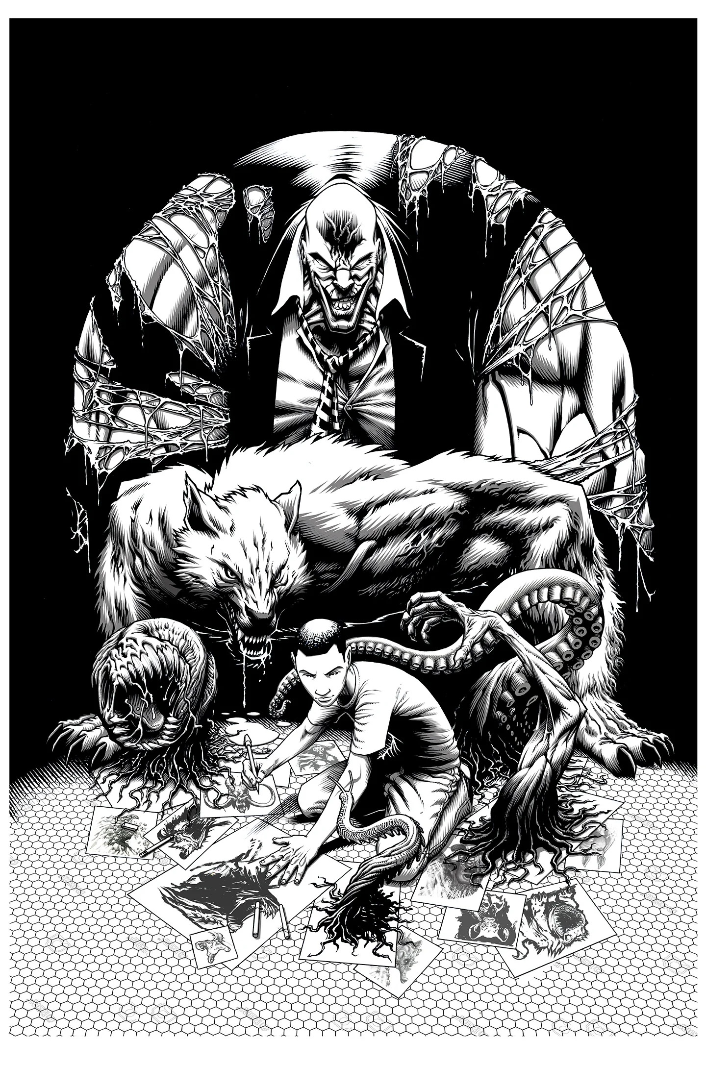 Variant Cover for a comic called How to Draw Monsters.