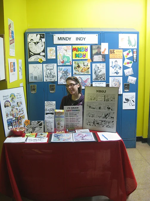Mindy Indy at Hudson Flea NJ Artist & Merchant Market. I love the bold primary colors of the scene!