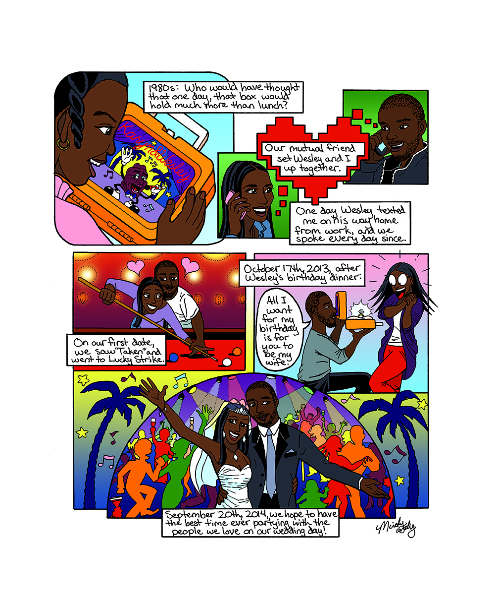 Custom comic for a client I met at The Great Bridal Expo!