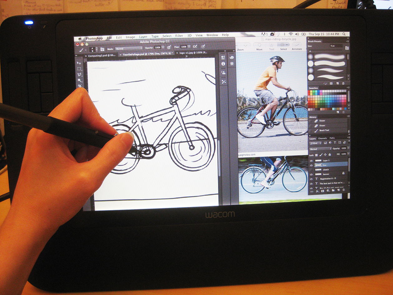 (...drawing bikes is still hard, though, no matter what medium you're using.)