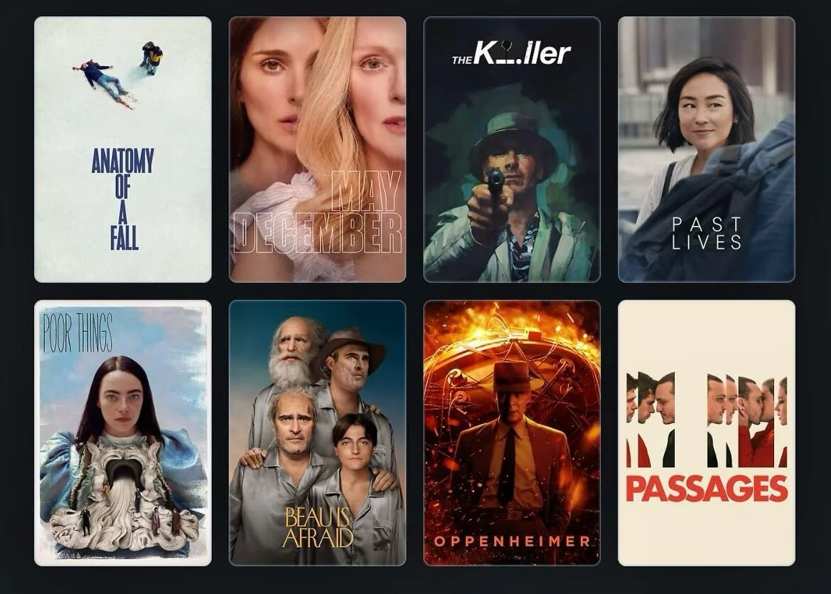 My top 8 films of 2023!
Poor Things would have been higher if it included menstruation.