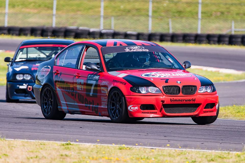 In 100f heat, SE46 Champion Chuck Hurley and I battled it out for 2nd. I managed to take 2nd place only giving it back due to a failing fuel pump in the latter stages of the race. I limped home to finish P3 in the race. 