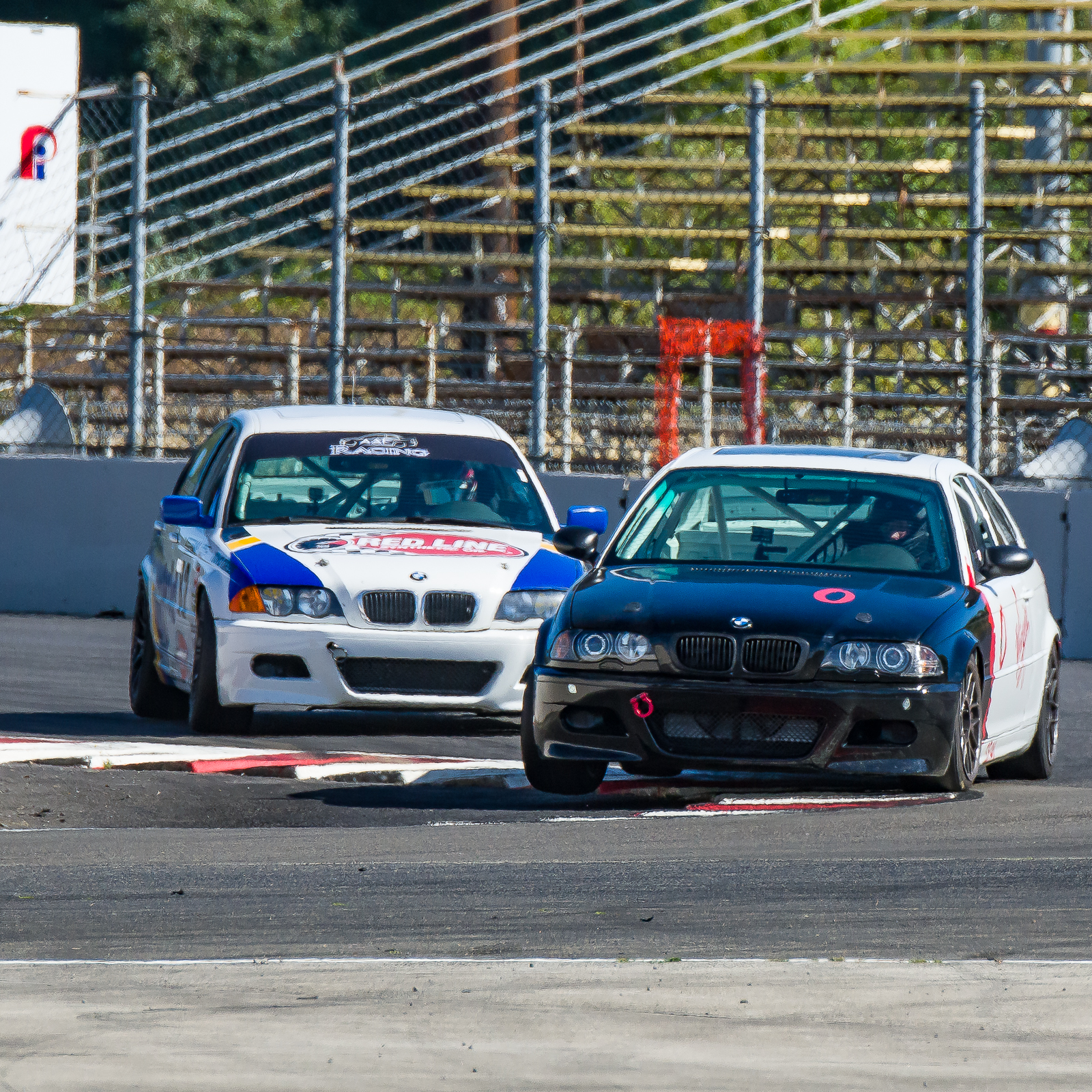After losing my pole position (due to car change) I fought my way back to finish P2 behind Chuck Hurley. We both saw our primary SE46s fail that weekend so we both ended up racing other cars! 