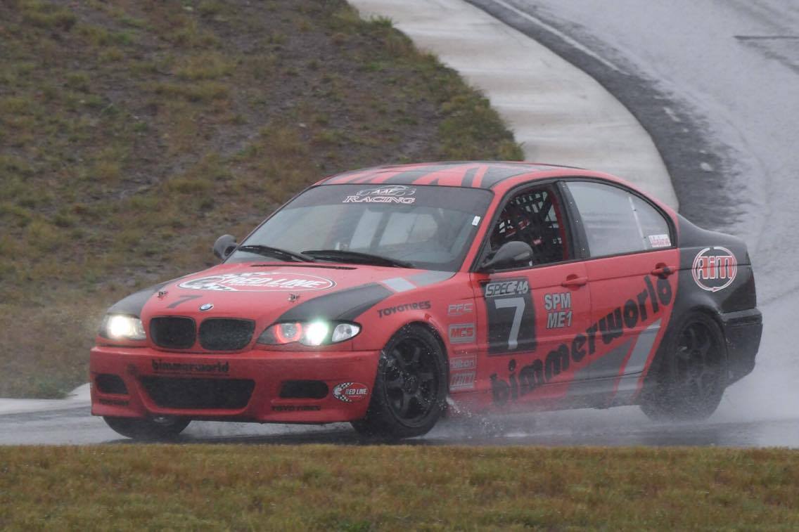 Saturday was a wet day all day and I went back and forth with Jason Fraser on fastest lap times! 