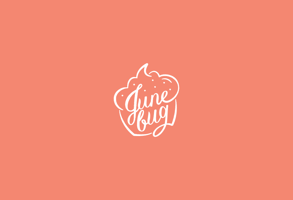 Logo concept for June Bug, a boutique cakery run by two sisters in Northern Virginia. Client: Stephanie Houtz