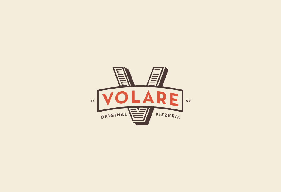 Identity re-design for Volare Pizzeria in Houston. Client: Kimberly Park Communications