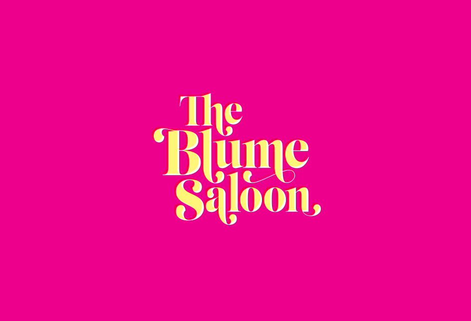 Logo for a book club podcast based on Judy Blume books. www.theblumesaloon.com