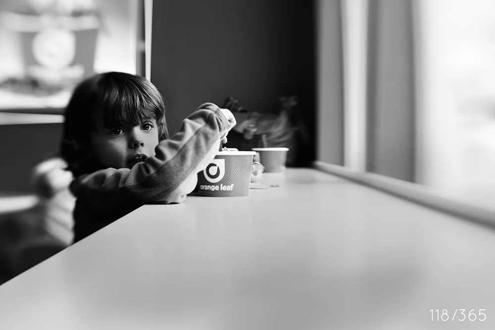 Practicing Rembrant lighting at Orange Leaf. 