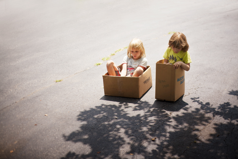 258/365 do boxes grow on trees; it won't be too much longer before you outgrow playing inside boxes together