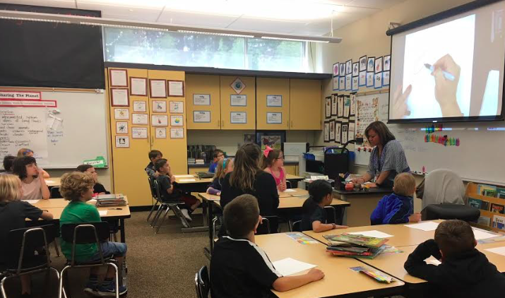 Second grade students & teachers had a great time creating art in Ms. Acosta's room.