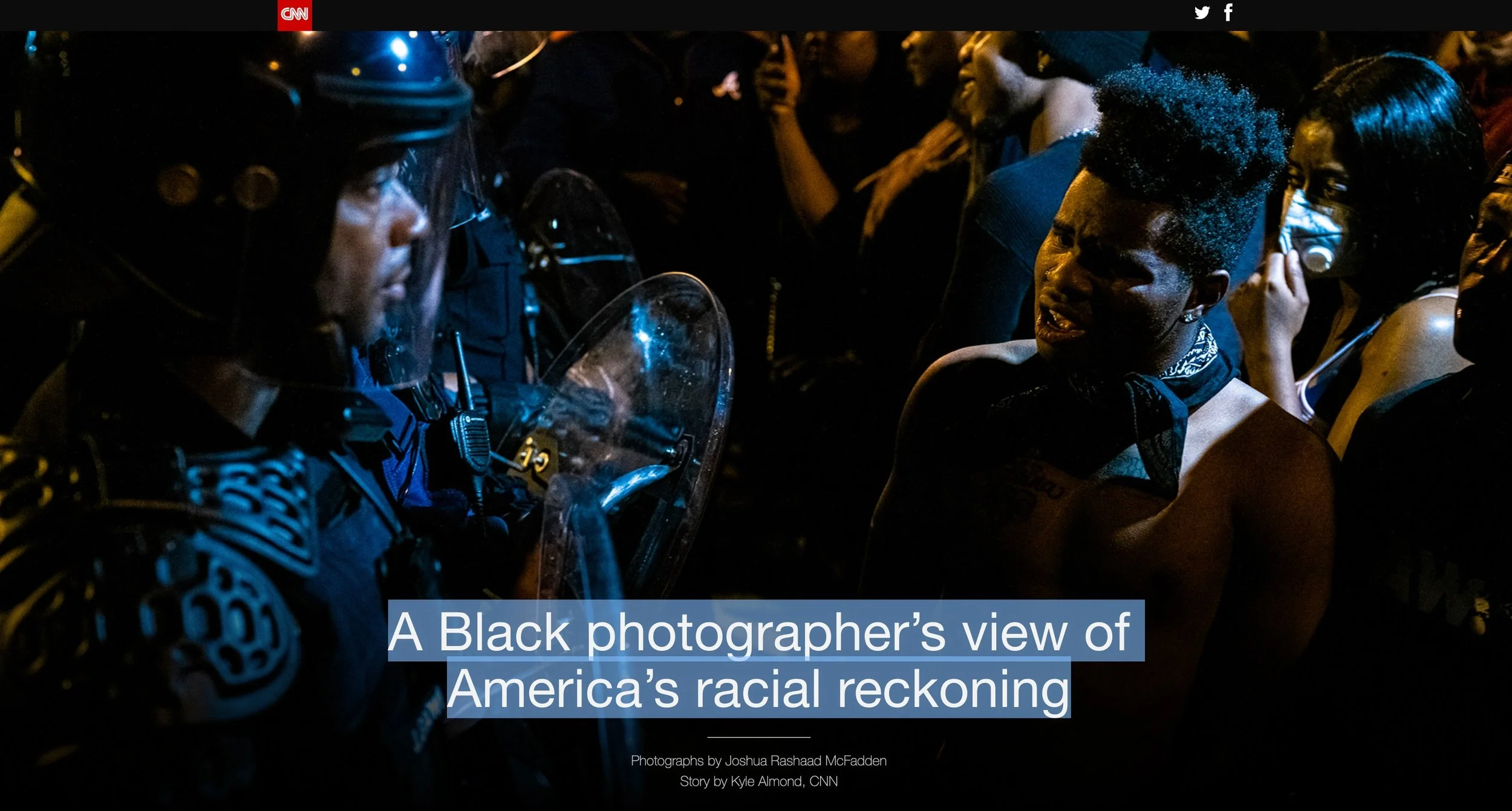 CNN Feature Story: A Black photographer’s view of America’s racial reckoning