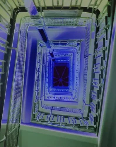 Catherine Yass Royal London (stairwell) 2013 Duratrans transparency, lightbox Represented by: Alison Jacques Gallery