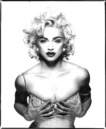 1. Patrick Demarchelier 2. Madonna 3. 1990 4. Gelatin silver print 5. Represented by Art and Commerce gallery