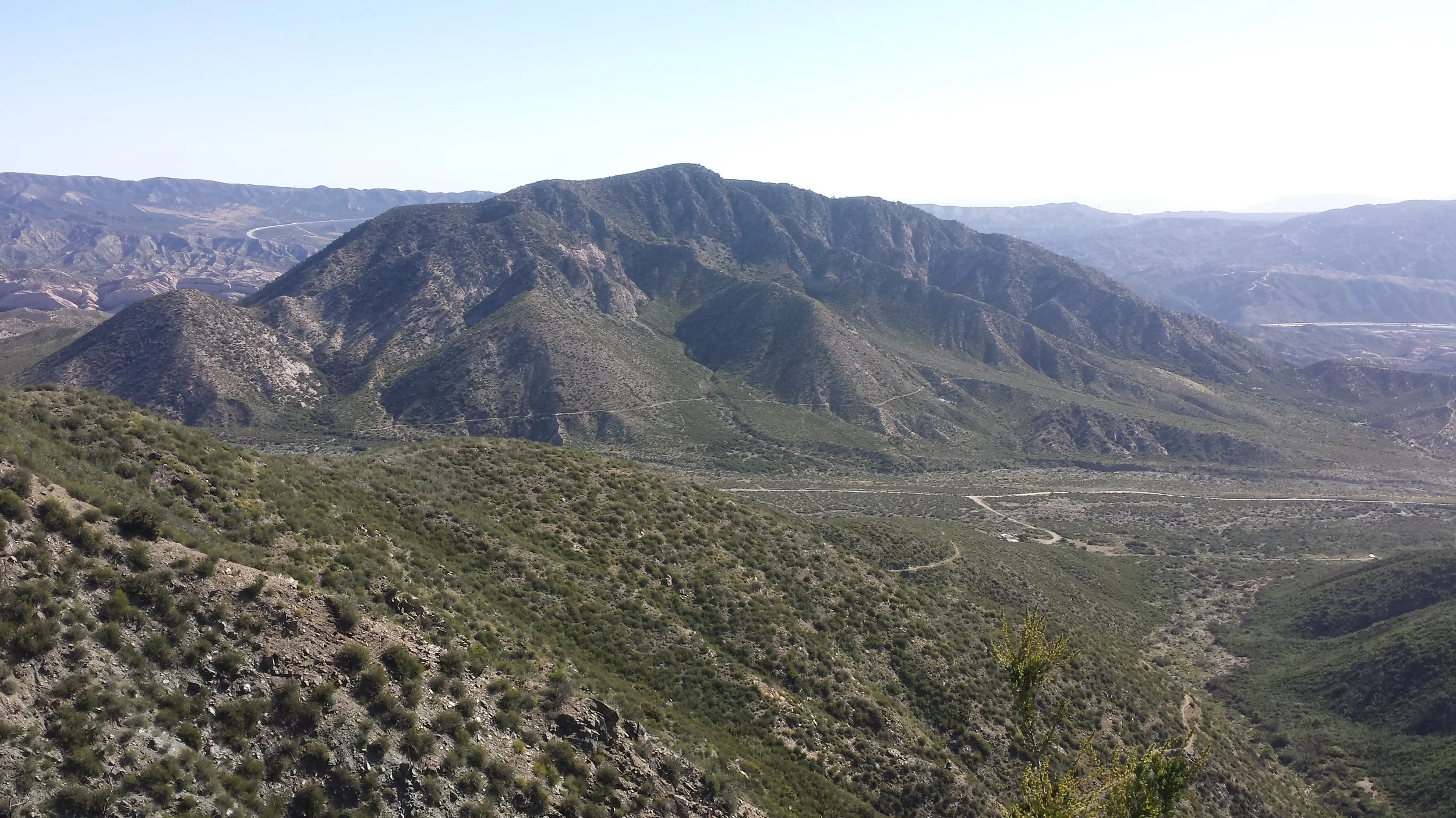 Looking down on the San Andreas just after the trail crosses it.