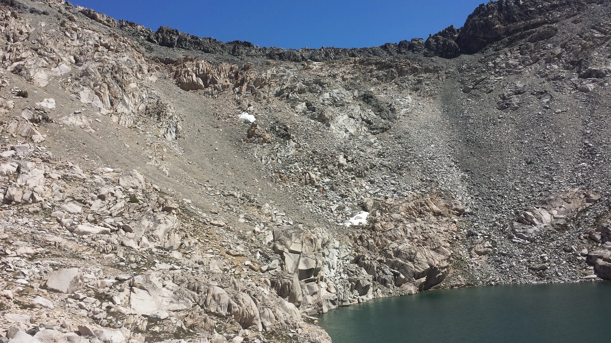 The last few hundred feet is up that