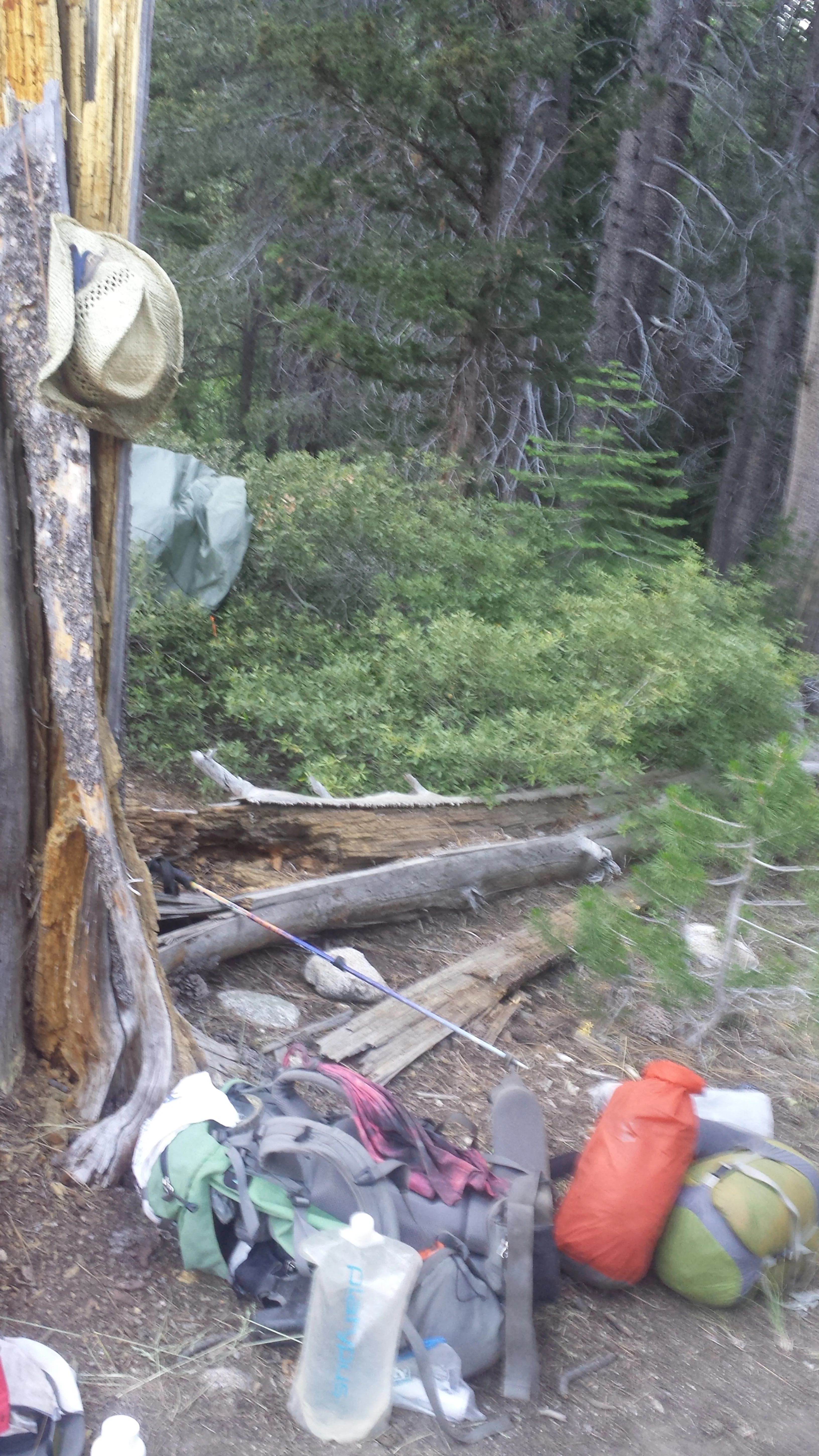 Evidently, the best photo I have from this day is a blurry camp photo