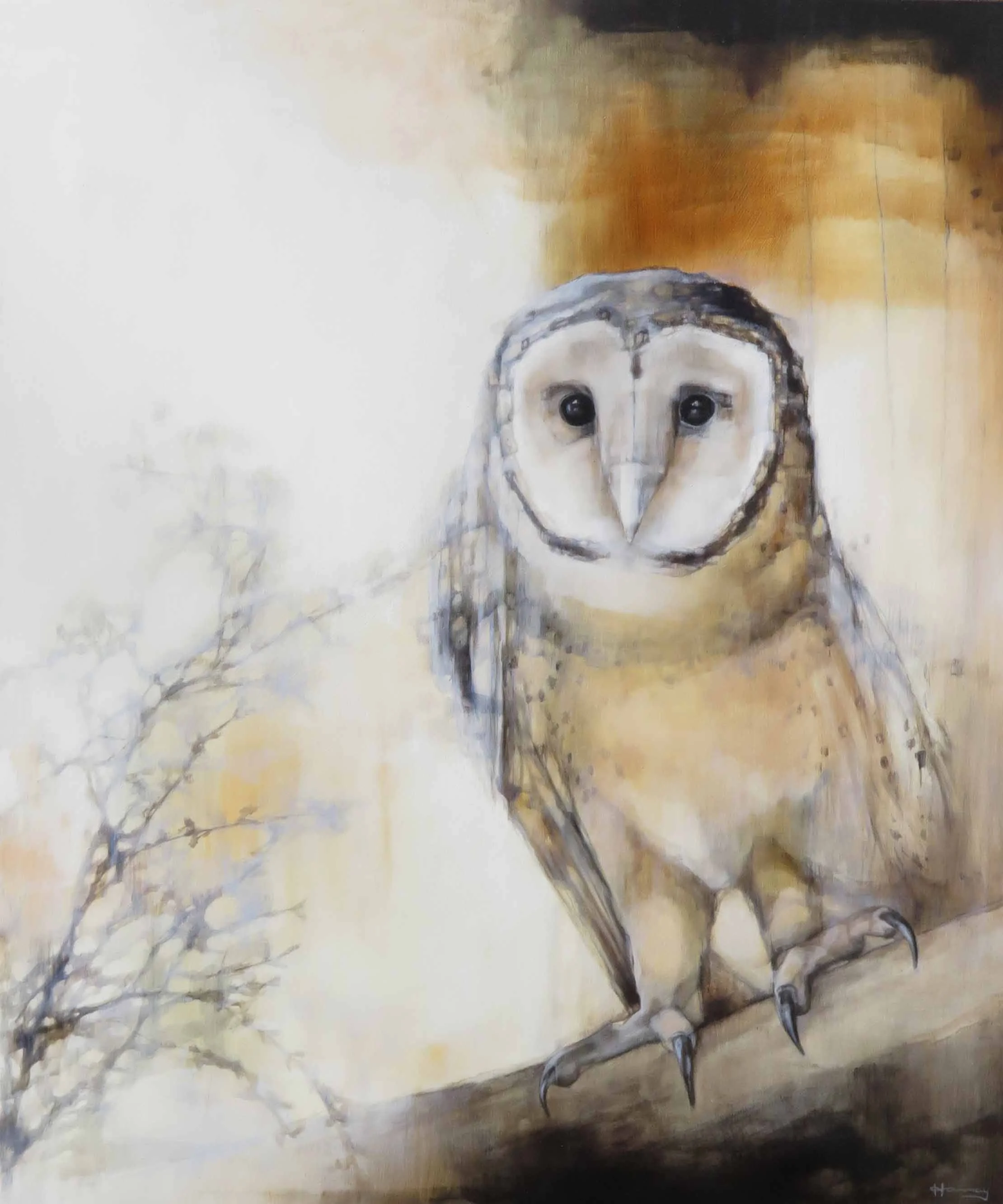 'Softly, softly' - Oil on timber panel