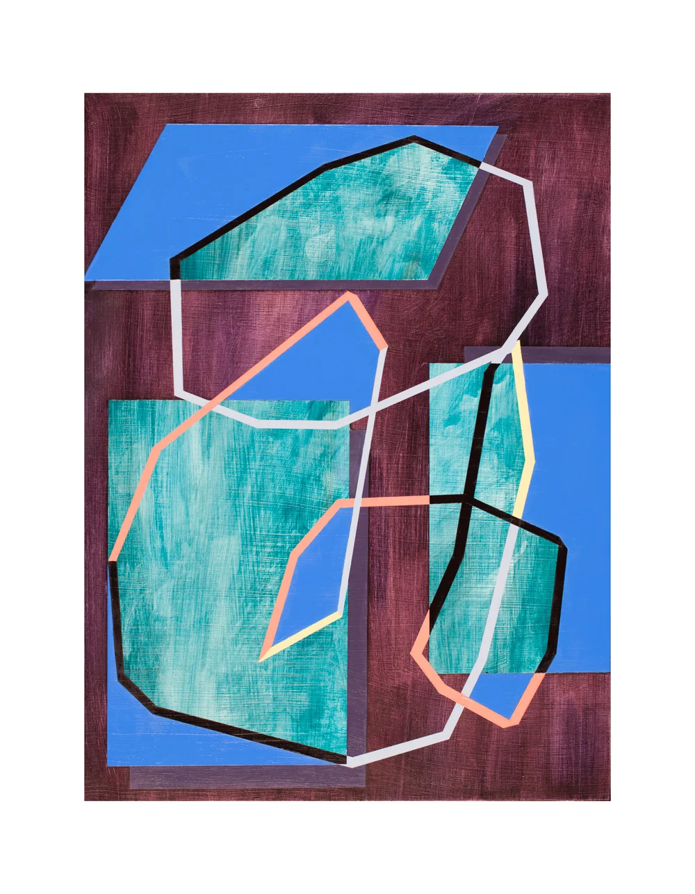Excavation (2016) Acrylic and oil on panel 16" x 12"