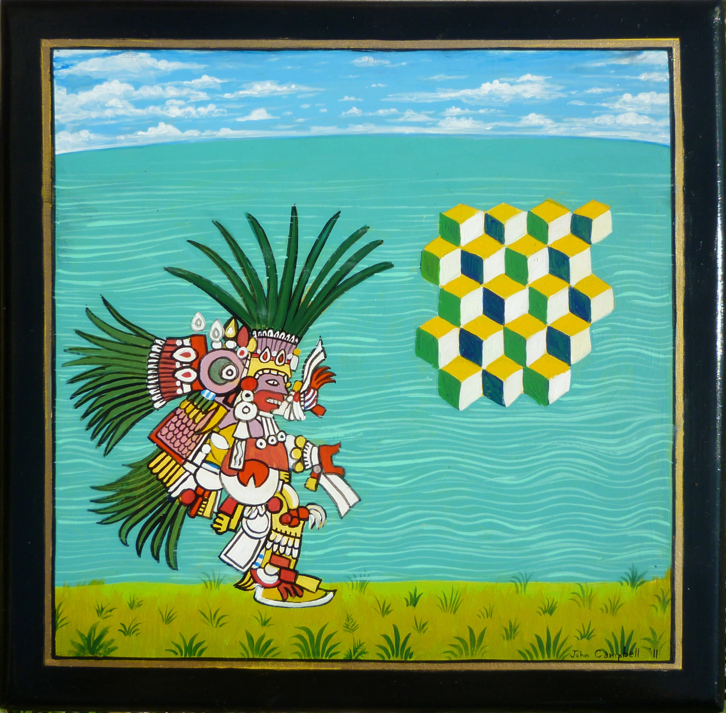 Quetzalcoatl 2011 acrylic on panel 8 x 8 inches n ot available