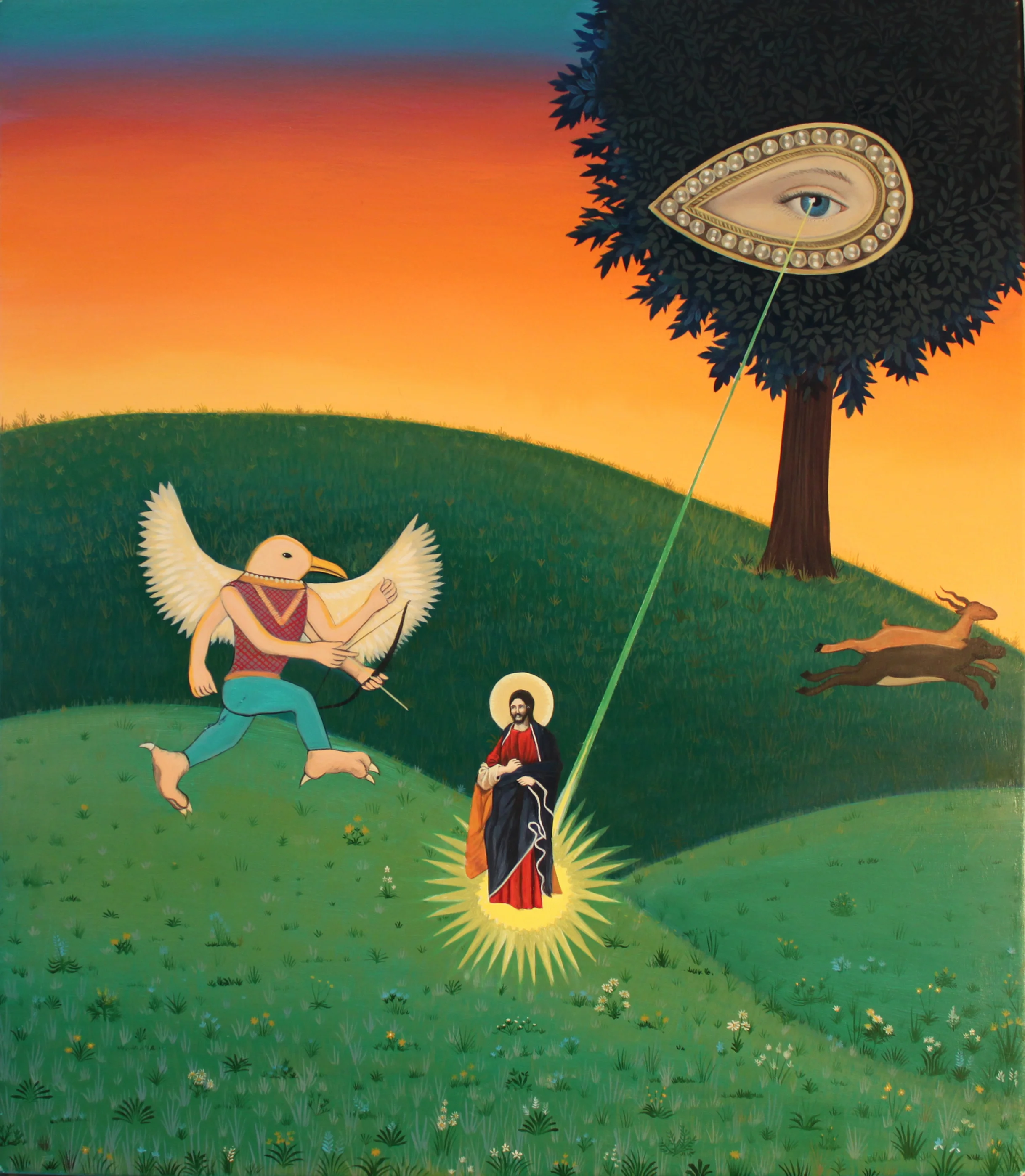 Intercession 2012 oil on panel 17.5 x 13.75 inches
