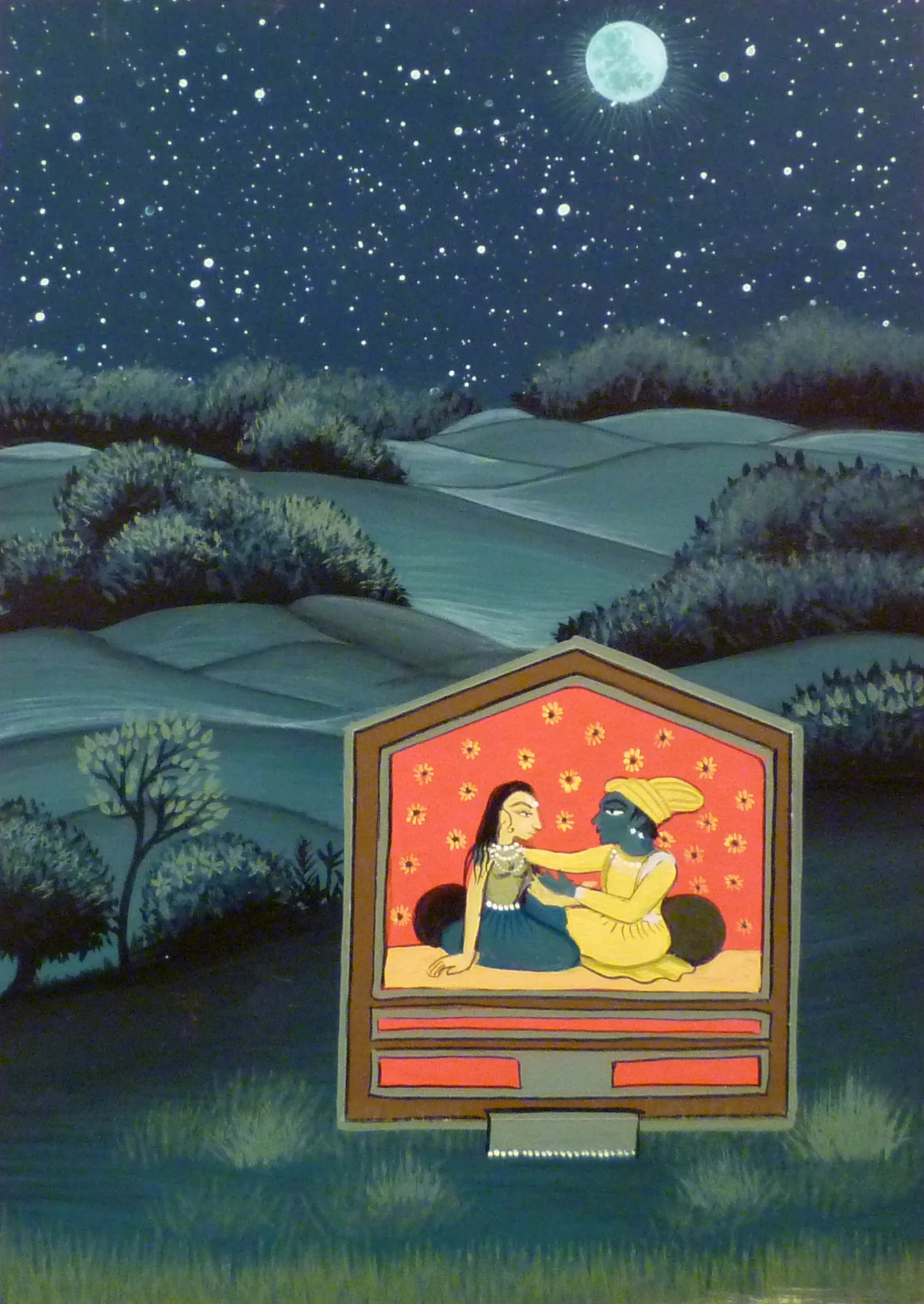 Meeting by Moonlight 2011 acrylic on panel 8 x 6 inches n ot available