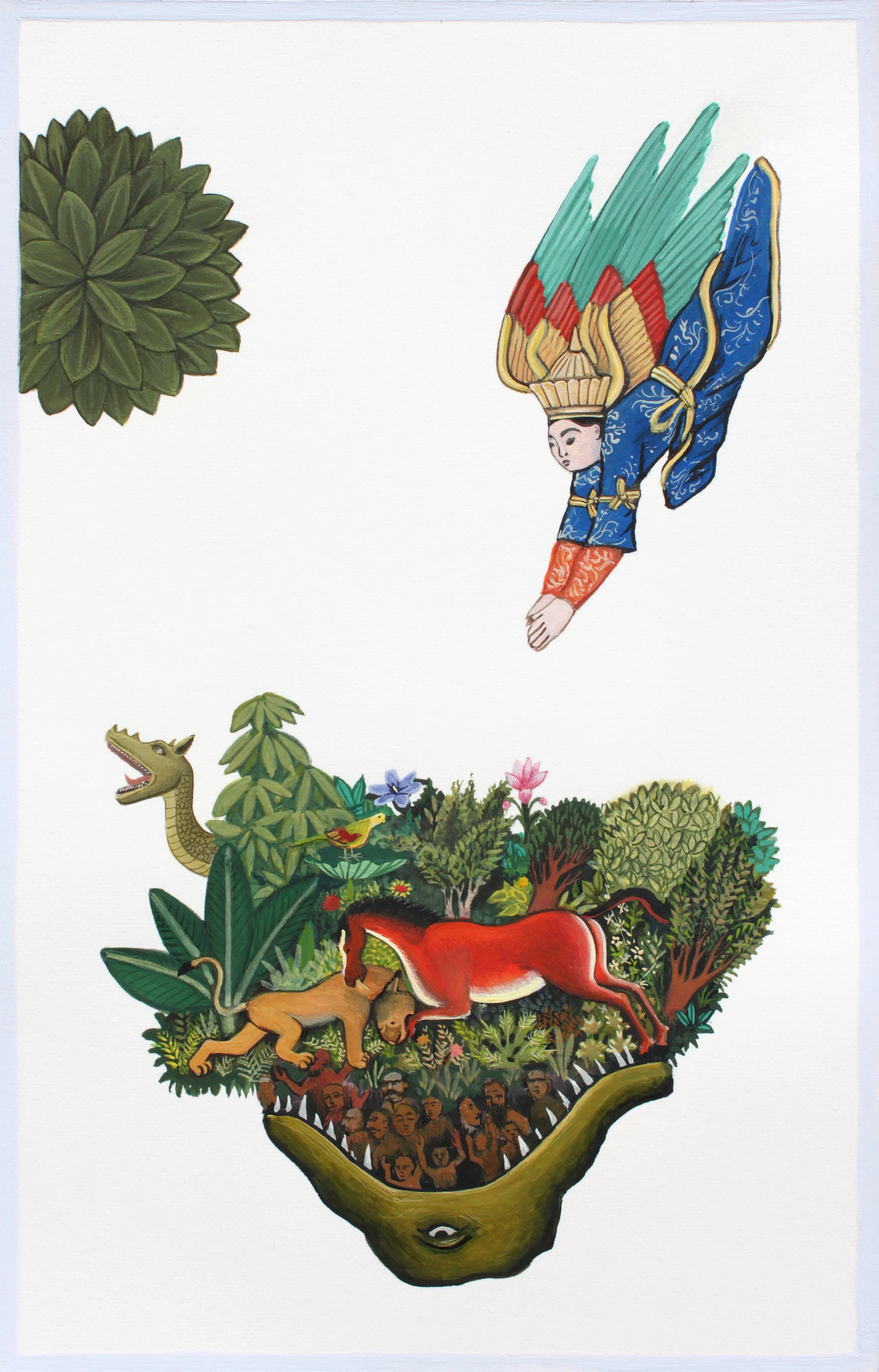 Wherefore I Know Not 2013 gouache on paper 8 x 5 inche s available at the 13FOREST Gallery