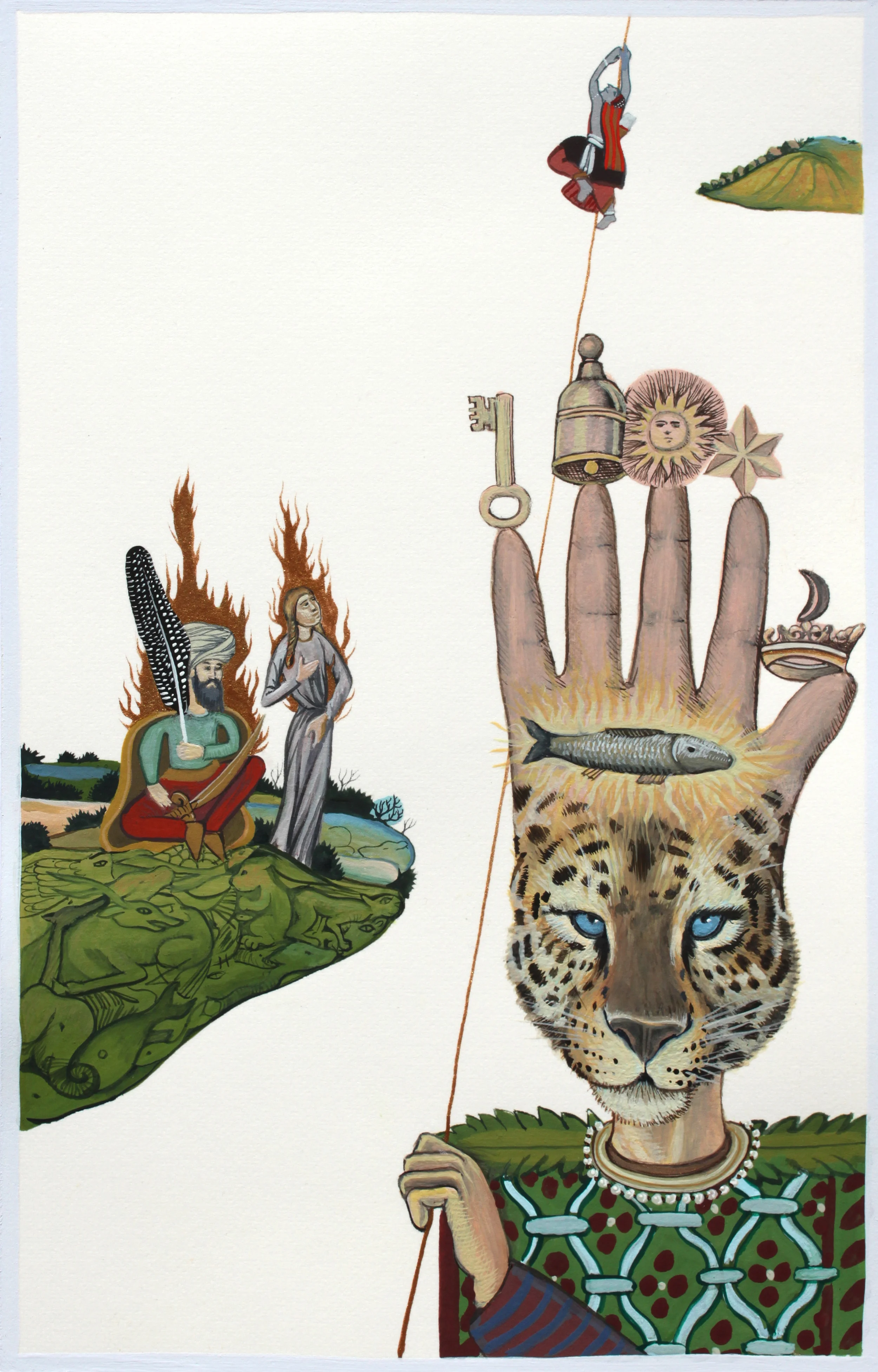The Golden Thread 2013 gouache on paper 8 x 5 inches