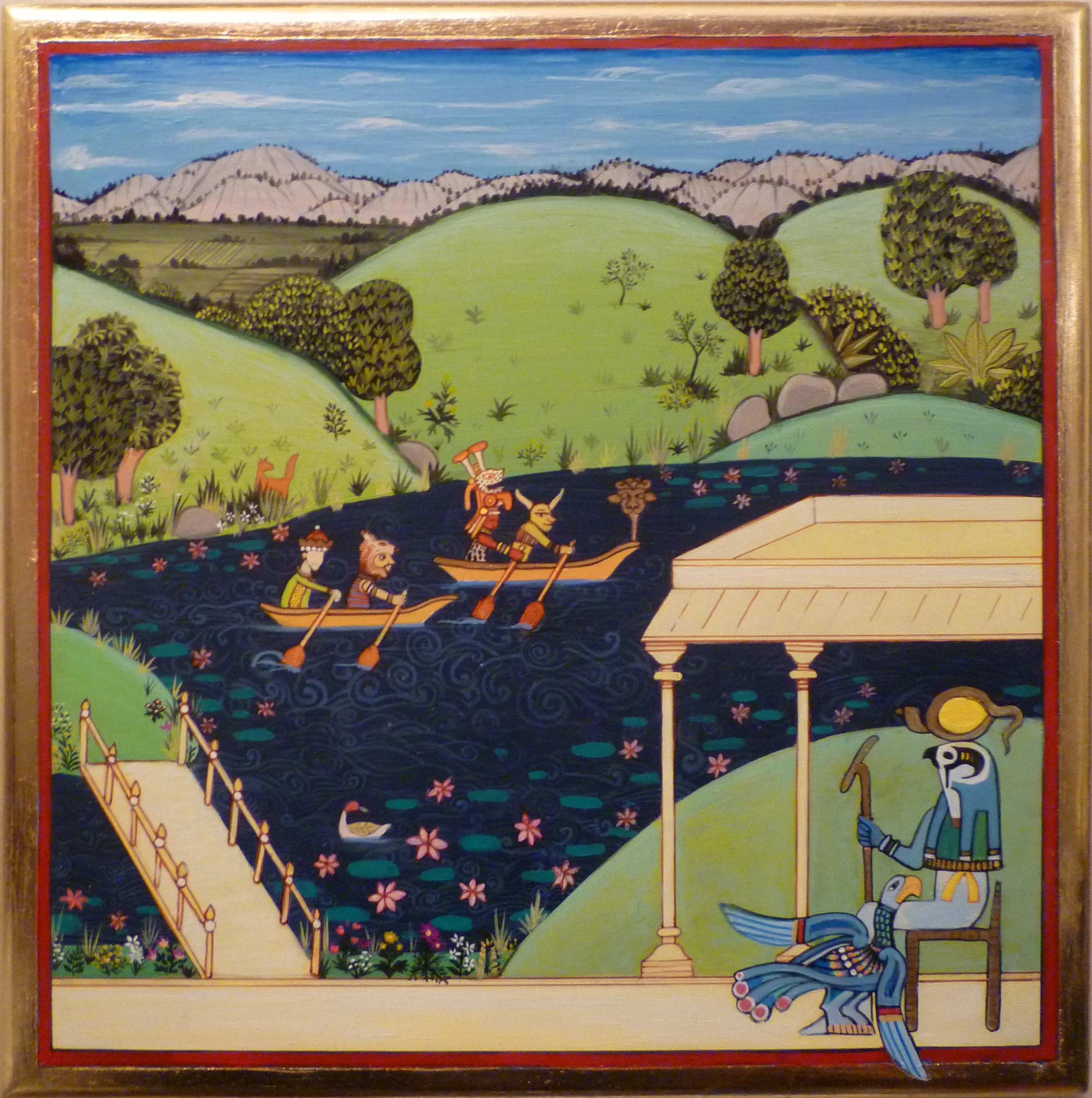 The Race 2012 acrylic and metal leafon panel 8 x 8 inches n ot available