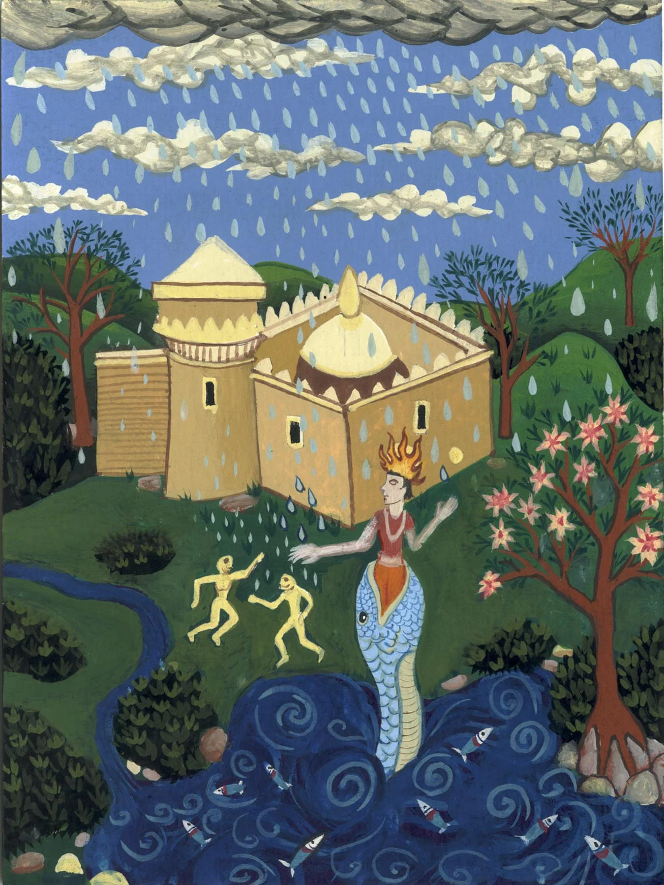 River Spirit 2007 gouache on paper 6 x 4.5 inches