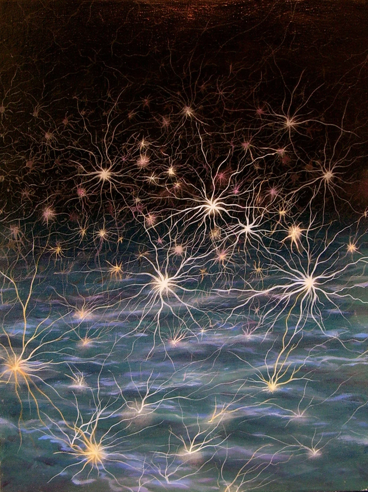 Neurons/ 2007 /oil on canvas/ 16 x 12 inches