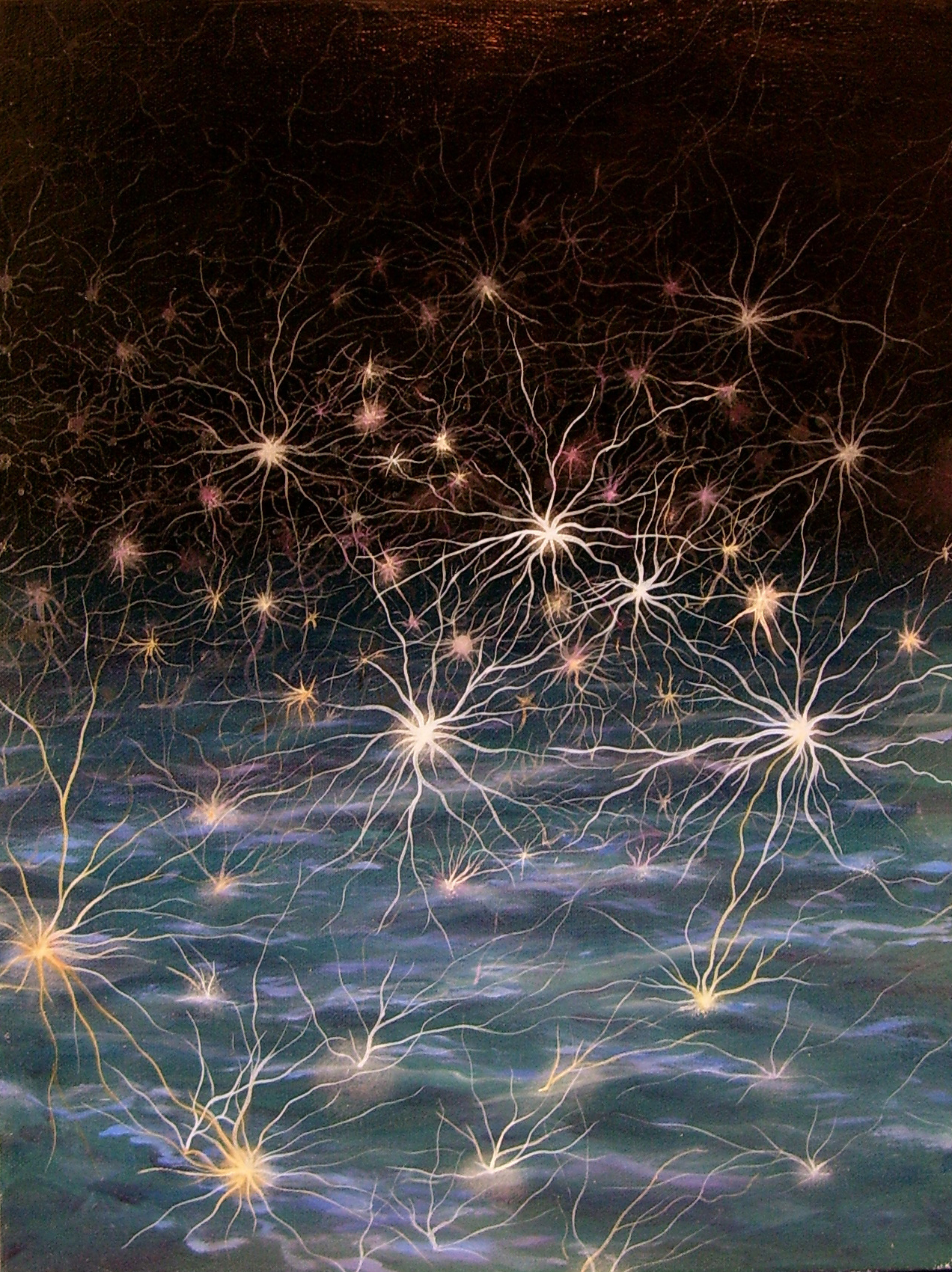  Neurons/ 2007 /oil on canvas/ 16 x 12 inches 