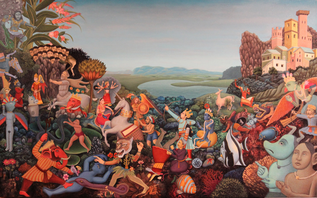 theatre 2015 oil on canvas 30 x 48 inche s available at the 13FOREST Gallery